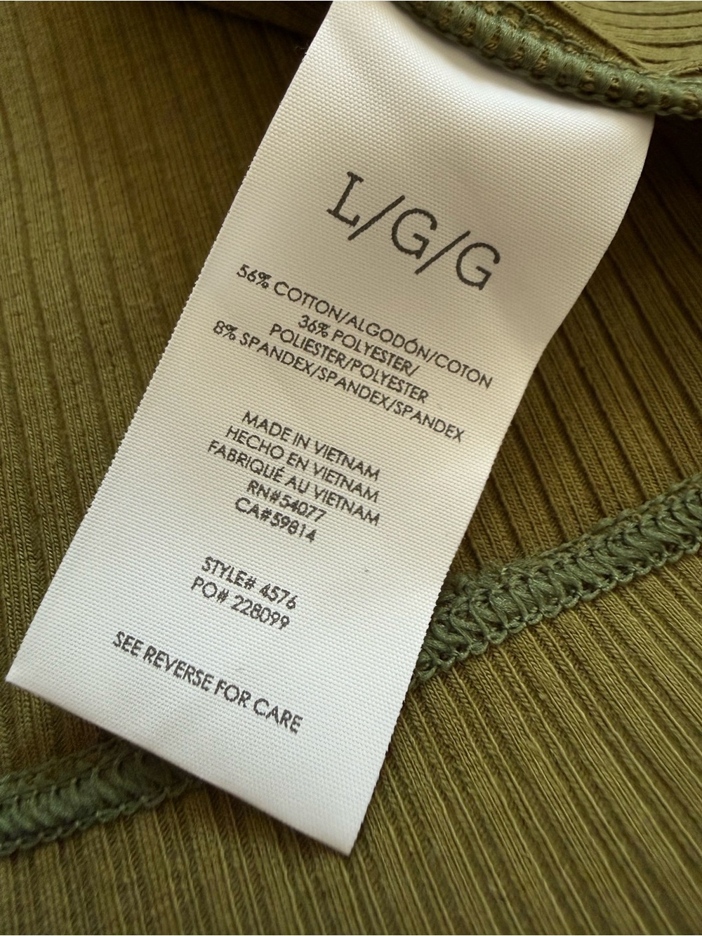 Cabi Olive Green Intersect Ribbed Cross-Strap Halter Tank Top Size Large - Picture 10 of 12
